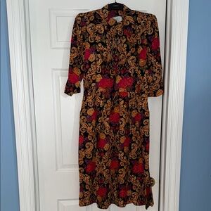 Vintage 80/90’s Elegant Floral Patterned Dress